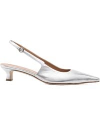 Aeyde - Catrina 35Mm Metallic-Leather Pumps - Lyst