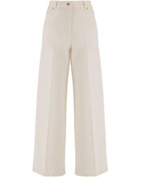 Aspesi - High-Waisted Wide-Leg Pants - Lyst