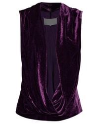 Maison Margiela - Draped Velvet Top - Lyst
