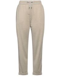 Brunello Cucinelli - Solid Color High-Waist Sweatpants - Lyst