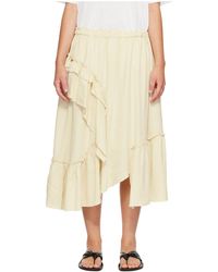 YMC - Draped Midi Skirt - Lyst