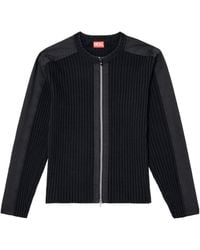 DIESEL - K-Matty Ribbed Zip-Up Cardigan - Lyst