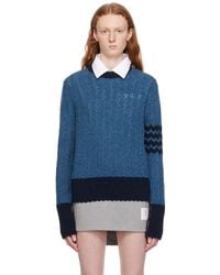 Thom Browne - 4-Bar Striped Sweater - Lyst