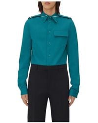 Bottega Veneta - Buttoned Wool-Blend Shirt - Lyst