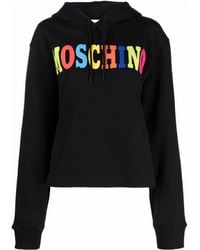 Moschino - Logo-Print Organic-Cotton Hoodie - Lyst