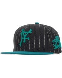 PDF CHANNEL - Pinstriped Embroidered Baseball Cap - Lyst