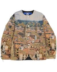 Junya Watanabe - Tapestry-Print Frayed Jacket - Lyst