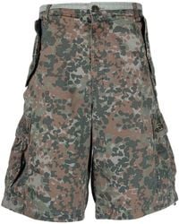 DIESEL - Cargo Camouflage Shorts - Lyst