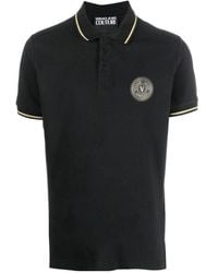 Versace Jeans Couture - Chest Logo-Patch Polo Shirt - Lyst