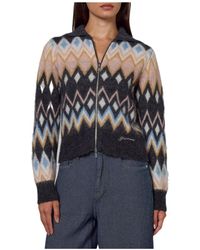 Ganni - Ip-Up Knit Jacket - Lyst