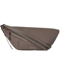 Paul Smith - Mauve Nylon Sling Cross Body Bag With Leather Trims - Lyst
