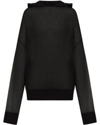 Rick Owens - Long Sleeve Hooded Jumper - Lyst