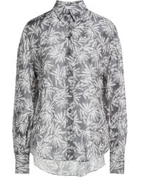 Brunello Cucinelli - Floral Long-Sleeve Shirt - Lyst