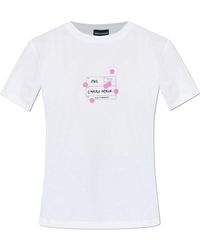 Emporio Armani - Graphic Patterned Crewneck T-Shirt - Lyst