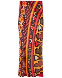 PUCCI - Satin Skirt With Soleil Print - Lyst