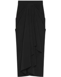 Givenchy - Draped Midi Skirt - Lyst