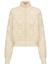 Dior - Macrocannage Zipped Cardigan - Lyst