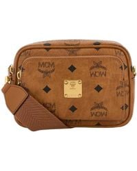 MCM - Aren Printed Zipped Crossbody Bag - Lyst
