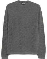 Emporio Armani - Wool Crewneck Sweater - Lyst