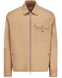 Moncler - Logo Patch Zip-Up Shirt Jacket - Lyst