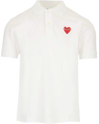 COMME DES GARÇONS PLAY - Short-Sleeved Polo Shirt - Lyst