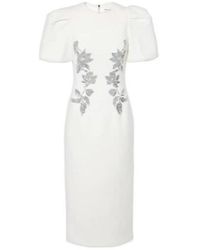 Rebecca Vallance - Bridal Lucilla Embellished Midi Dress - Lyst