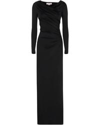 Victoria Beckham - Off- Shoulder Draped Satin Gown - Lyst