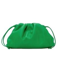 Bottega Veneta - Pouch Gathered-Detail Leather Mini Bag - Lyst