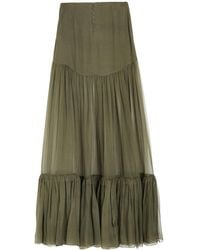 Saint Laurent - Simple Solid-Colored Flare Skirt - Lyst