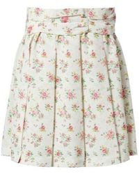 ShuShu/Tong - Floral Pleated Miniskirt - Lyst