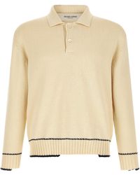 Golden Goose - Logo Printed Knitted Polo Shirt - Lyst