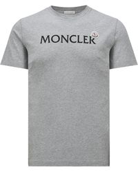 Moncler - Logo Flocked T-Shirt - Lyst