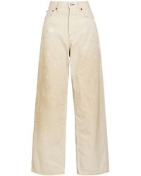 Acne Studios - Paint-Effect Wide-Leg Jeans - Lyst