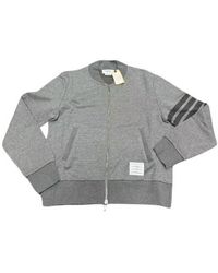Thom Browne - Three-Stripe Zip-Up Sweatshirt - Lyst
