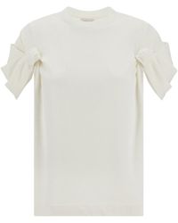 McQueen - Smock Stitch-Detailed Crewneck T-Shirt - Lyst