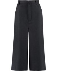 Balenciaga - Wide-Leg Cropped Trousers - Lyst