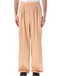 Dries Van Noten - Pleated Cotton Poplin Pants - Lyst