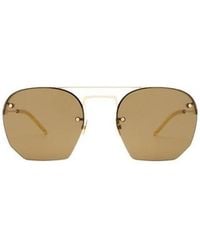 Saint Laurent - Eyewear Irregular Frame Sunglasses - Lyst
