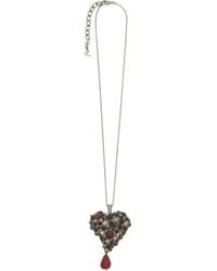 Saint Laurent - Heart-Shaped Necklace - Lyst