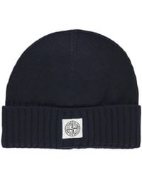 Stone Island - Junior Logo Patch Ribbed Beanie - Lyst