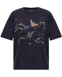 Emporio Armani - Graphic Logo T-Shirt - Lyst
