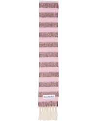 Acne Studios - Stripe-Pattern Fringed Scarf - Lyst