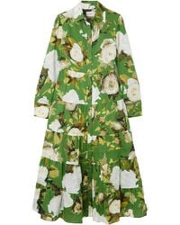 Erdem - Layered Print Shirt Dress - Lyst