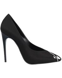 Saint Laurent - Rhinestone Pointed-Toe Open-Toe High Heels - Lyst