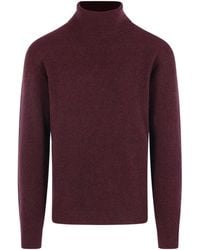 Roberto Collina - High-Neck Long-Sleeve Sweater - Lyst