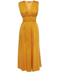 Altuzarra - Fiona Ruched Cotton-Blend Midi Dress - Lyst