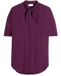 Lemaire - Foulard Detailed Short Sleeved Shirt - Lyst