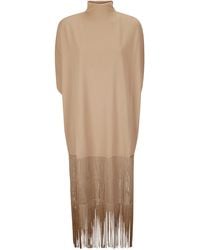 KHAITE - Olson Fringed Mock Neck Maxi Dress - Lyst