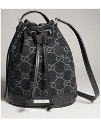 Gucci - Mini Bucket Bag With Plaque - Lyst