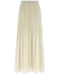 Twinset - Pleated Logo-Waist Long Skirt - Lyst